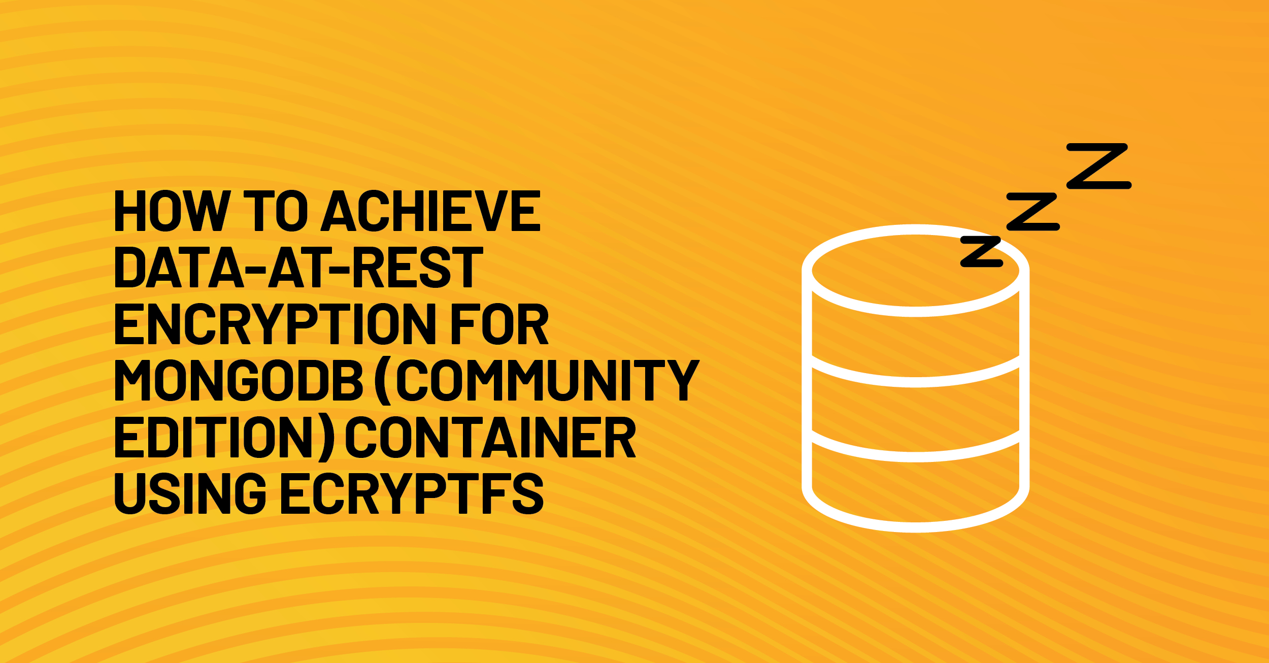 How to achieve data-at-rest encryption for MongoDB (Community Edition) container using eCryptfs